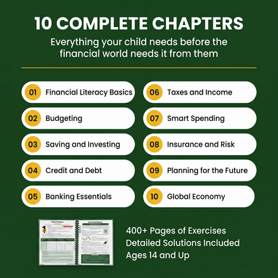 Financial Literacy Workbook for Young Adults - Interactive Activities Book with Budgeting, Saving, Investing, Credit, Insurance, Cryptocurrency, QR Codes for Engaged Learning Planner Notebook