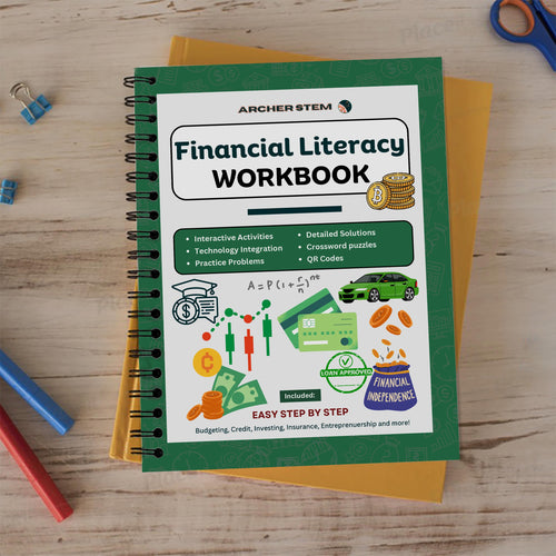 Financial Literacy Workbook for Young Adults - Interactive Activities Book with Budgeting, Saving, Investing, Credit, Insurance, Cryptocurrency, QR Codes for Engaged Learning Planner Notebook