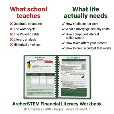Financial Literacy Workbook for Young Adults - Interactive Activities Book with Budgeting, Saving, Investing, Credit, Insurance, Cryptocurrency, QR Codes for Engaged Learning Planner Notebook