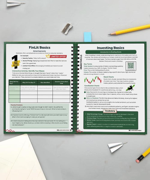 Financial Literacy Workbook for Young Adults - Interactive Activities Book with Budgeting, Saving, Investing, Credit, Insurance, Cryptocurrency, QR Codes for Engaged Learning Planner Notebook
