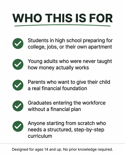 Financial Literacy Workbook for Young Adults - Interactive Activities Book with Budgeting, Saving, Investing, Credit, Insurance, Cryptocurrency, QR Codes for Engaged Learning Planner Notebook